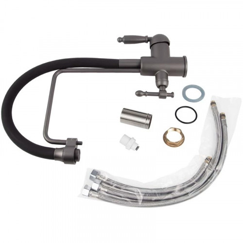 Смеситель для кухни Viko V-5617 Графит Черный латунь