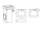 Раковина Stella Polar Корини 60 SP-00000237 на стиральную машину Белая