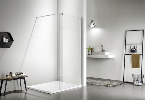 Душевая перегородка Aquatek 90 AQ WIW 09020CH профиль Хром стекло прозрачное