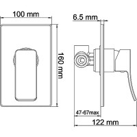 Гигиенический душ со смесителем WasserKRAFT Aller A106156 Хром латунь на стену