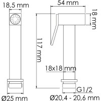 Гигиенический душ со смесителем WasserKRAFT Aller A106156 Хром латунь на стену