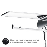 Гигиенический душ со смесителем AM.PM X-Joy TouchReel F0H85A800 Хром латунь встраиваемый