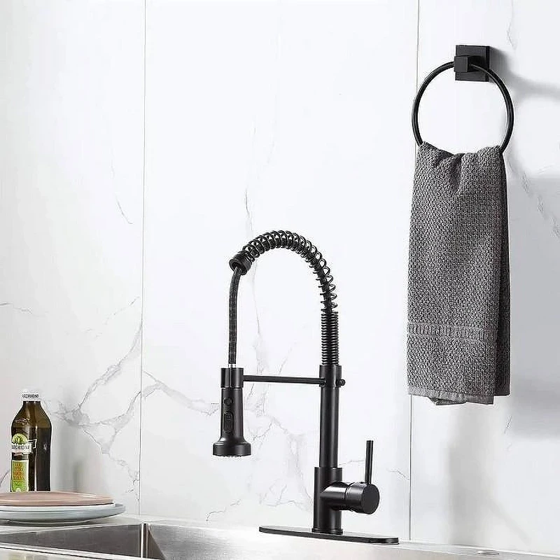 Кольцо для полотенец Maretti Umbria Black UMB53P36 Черное матовое