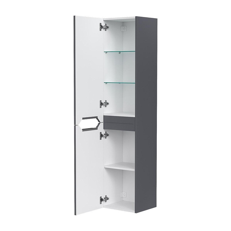 Шкаф пенал Equil Mirage 36 ppMIRAGE36.L-07 подвесной цвет Графит софт