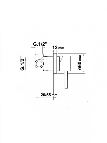 Смеситель для душа Reitano Rubinetteria Rhapsody 5505PCROCR Хром встраиваемый