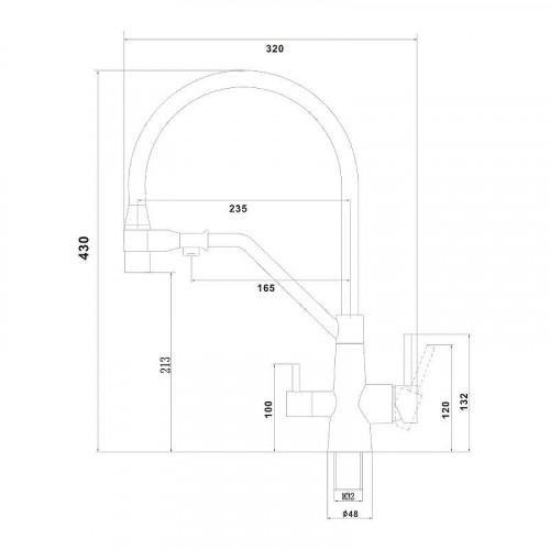 Смеситель для кухни Fmark FS1162-H01 цвет Черный