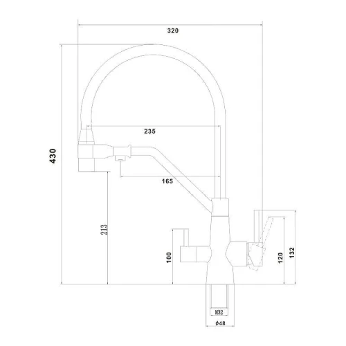 Смеситель для кухни Fmark FS1162-H01 цвет Черный