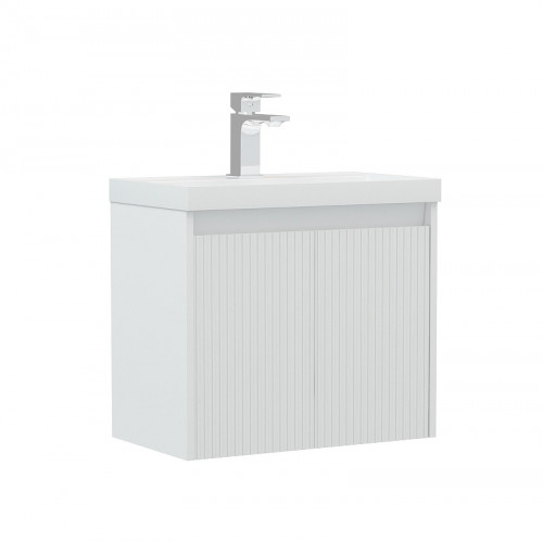 Тумба под раковину Corozo Блисс 60 SD-00002025 подвесная цвет Белый матовый