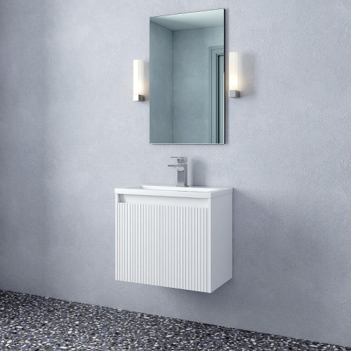 Тумба под раковину Corozo Блисс 60 SD-00002025 подвесная цвет Белый матовый