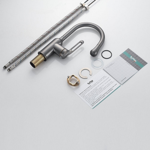 Смеситель для раковины Raffine F101T цвет Оружейная сталь