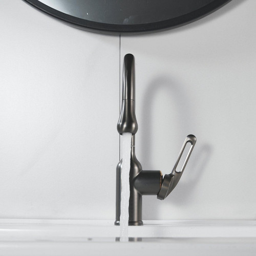 Смеситель для раковины Raffine F101T цвет Оружейная сталь