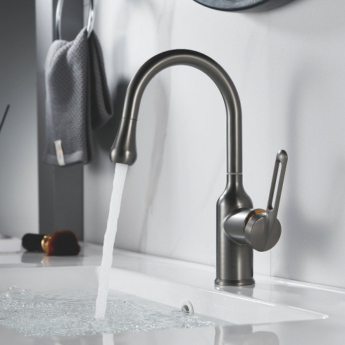 Смеситель для раковины Raffine F101T цвет Оружейная сталь