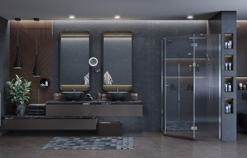 Душевой уголок Ambassador Diamond 90х90 12011111R профиль Хром стекло прозрачное