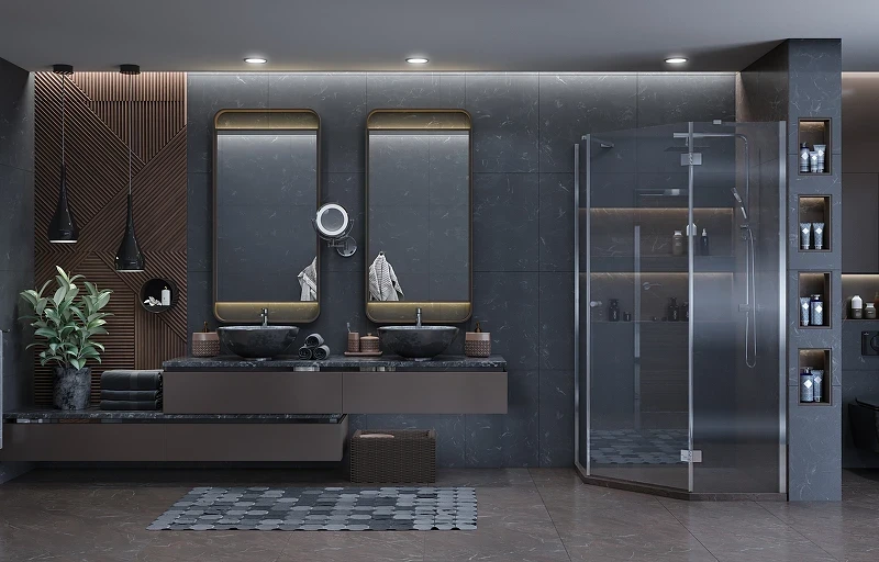 Душевой уголок Ambassador Diamond 90х90 12011111R профиль Хром стекло прозрачное