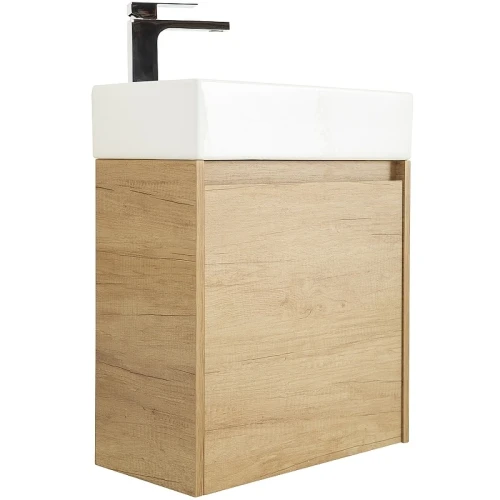 Тумба под раковину BelBagno Kraft Mini 50 L KRAFT MINI-500/260-1A-SO-RNN-L подвесная Rovere Nebrasca Nature МДФ / ЛДСП