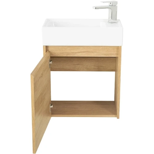 Тумба под раковину BelBagno Kraft Mini 50 L KRAFT MINI-500/260-1A-SO-RNN-L подвесная Rovere Nebrasca Nature МДФ / ЛДСП