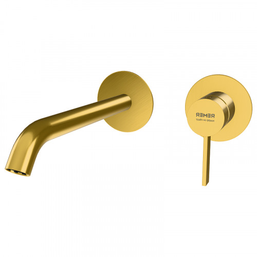Смеситель для раковины Remer Metrica MC15PBG цвет Золото брашированное