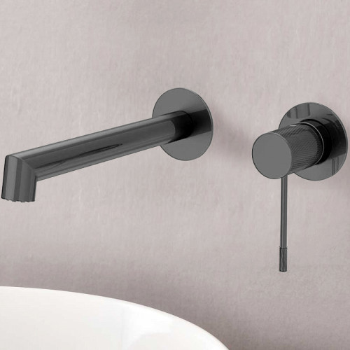 Смеситель для раковины Vincea Desire VBFW-1D1GM Вороненая сталь латунь встраиваемый