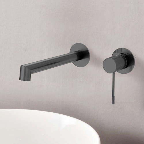 Смеситель для раковины Vincea Desire VBFW-1D1GM Вороненая сталь латунь встраиваемый