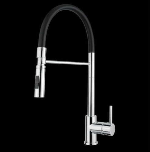 Смеситель для кухни Alveus Lyra-S Chr 1132184 Хром Черный латунь