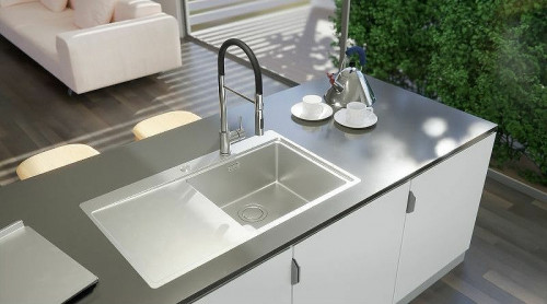 Смеситель для кухни Alveus Lyra-S Chr 1132184 Хром Черный латунь