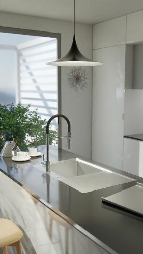 Смеситель для кухни Alveus Lyra-S Chr 1132184 Хром Черный латунь