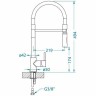Смеситель для кухни Alveus Lyra-S Chr 1132184 Хром Черный латунь
