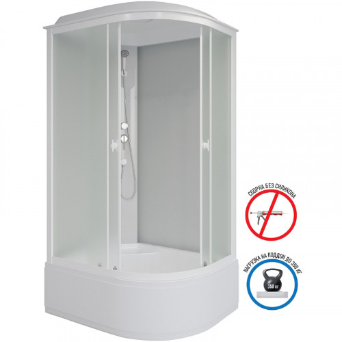 Душевая кабина Niagara Promo 100x80 L P100/80/40L/MT без гидромассажа