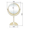Косметическое зеркало Boheme Imperiale 504 с увеличением Золото
