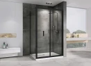 Душевой уголок Abber Sonnenstrand 100х75 AG07100B-S75B профиль Черный стекло прозрачное
