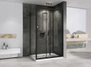 Душевой уголок Abber Sonnenstrand 100х75 AG07100B-S75B профиль Черный стекло прозрачное
