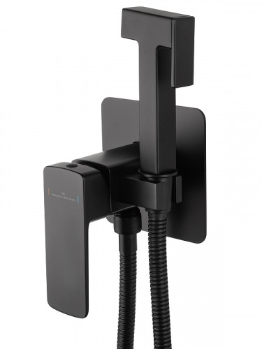 Гигиенический душ со смесителем Wonzon & Woghand Edge WW-88829003-MB цвет Черный матовый
