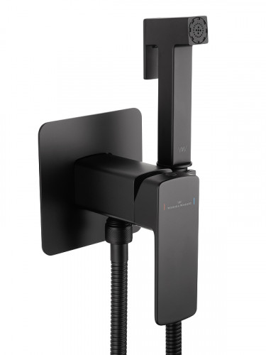 Гигиенический душ со смесителем Wonzon & Woghand Edge WW-88829003-MB цвет Черный матовый
