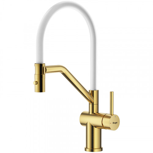 Смеситель для кухни Raglo R86.41.03 Золото матовое Белый латунь