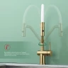 Смеситель для кухни Raglo R86.41.03 Золото матовое Белый латунь
