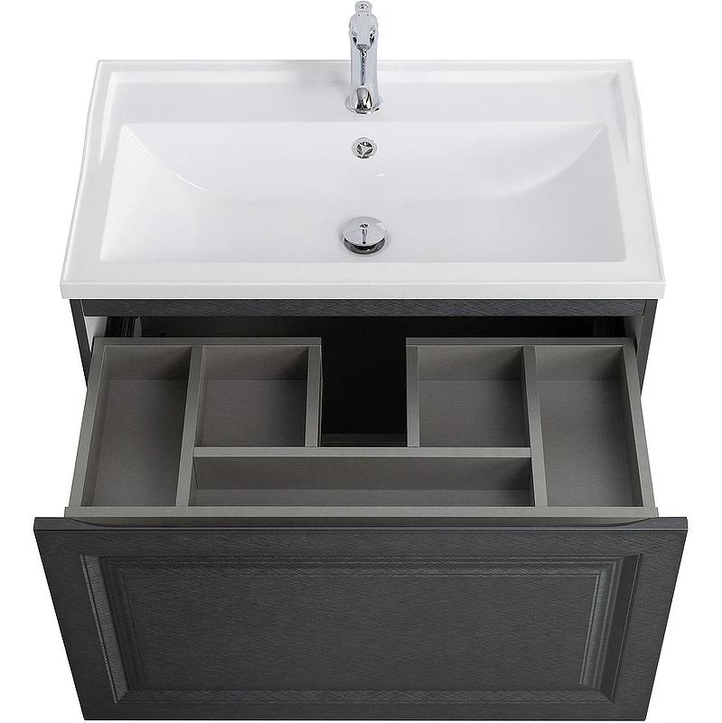 Тумба под раковину Cezares Giubileo 80 GIUBILEO-N-80-1C-SO-TIT-P подвесная Титан МДФ / ЛДСП