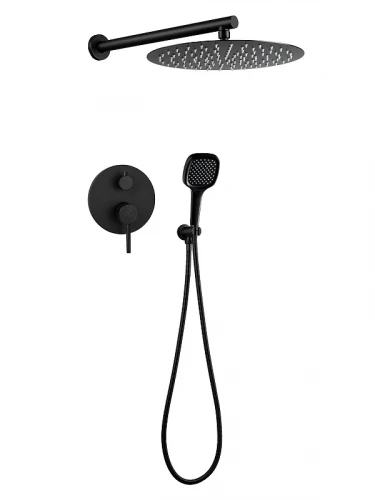 Душевая система FILARETE Roun FL1028BL цвет Черный матовый