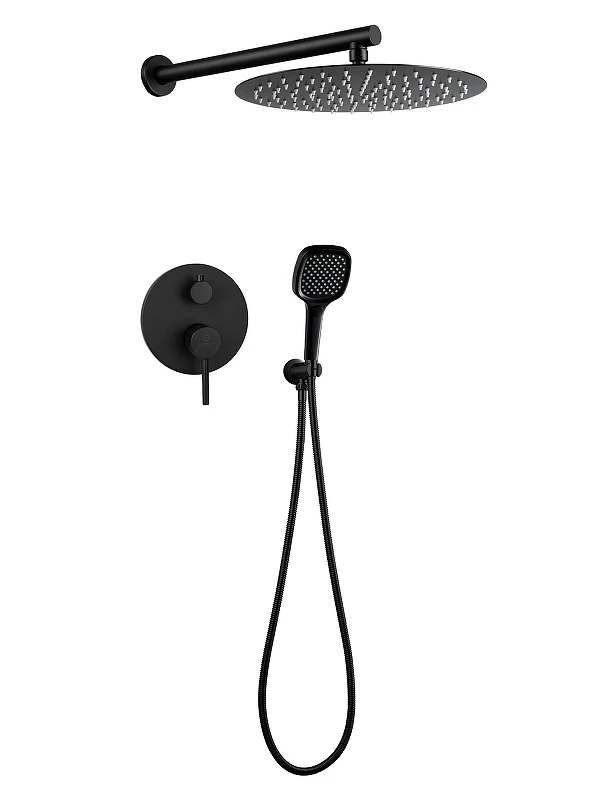 Душевая система FILARETE Roun FL1028BL цвет Черный матовый