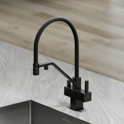 Смеситель для кухни Sancos Loro SC4007MB Черный матовый латунь