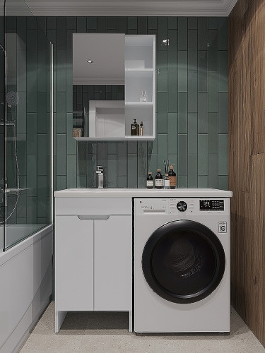 Тумба под раковину Orange Sistema 110 STD-50TUW Белая МДФ / ЛДСП