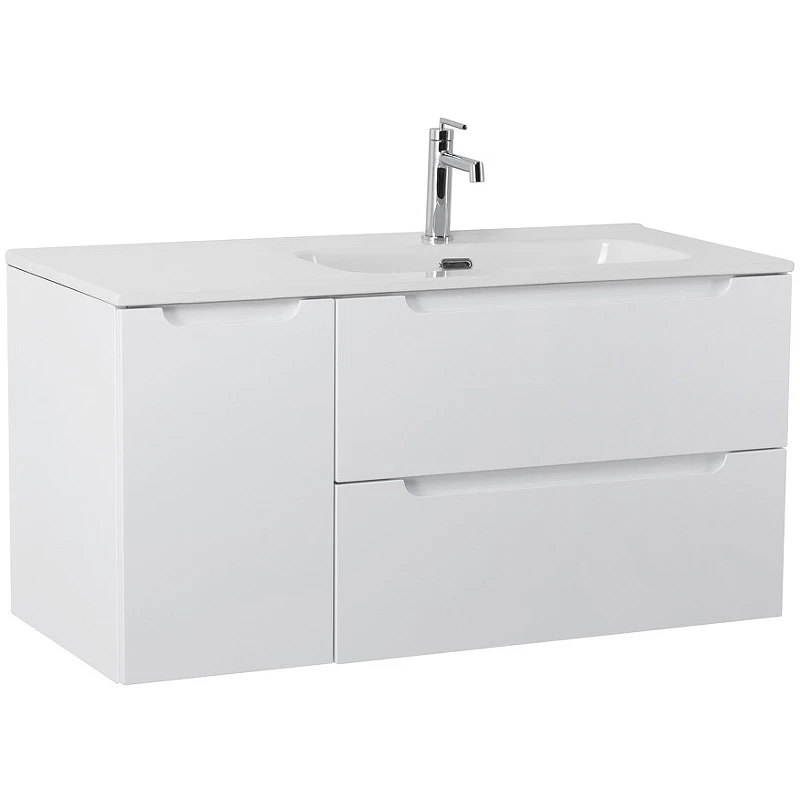 Тумба под раковину BelBagno Etna 100 R ETNA-1000-2C-1A-SO-BL-R подвесная Bianco Lucido МДФ / ЛДСП