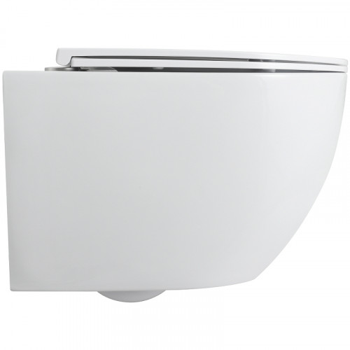 Комплект унитаза с инсталляцией Agger ATI07150+APB144 с сиденьем Микролифт и Черной матовой клавишей смыва фарфор подвесной