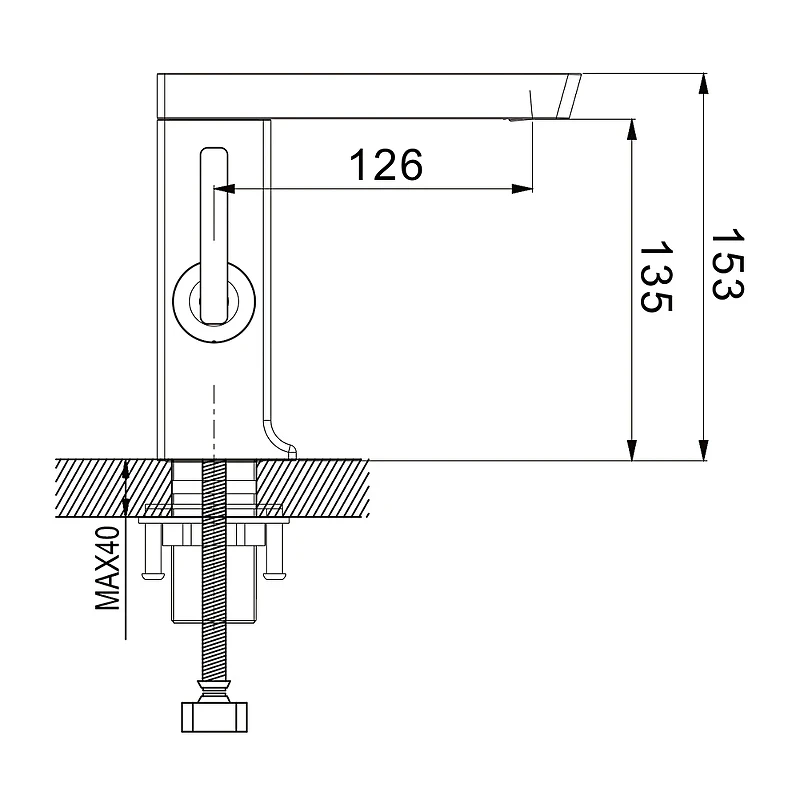 Смеситель для раковины Rose R18C R1801C Белый латунь