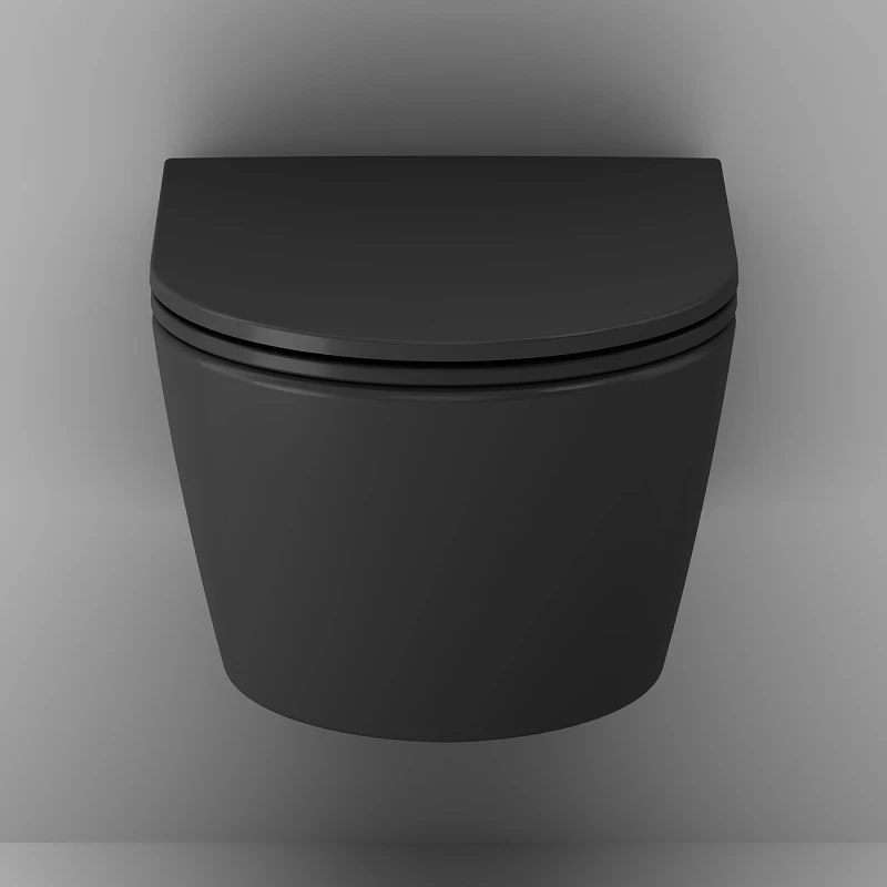 Унитаз AM.PM Func FlashClean C8F1700MBSC подвесной Черный матовый с сиденьем Микролифт фарфор подвесной