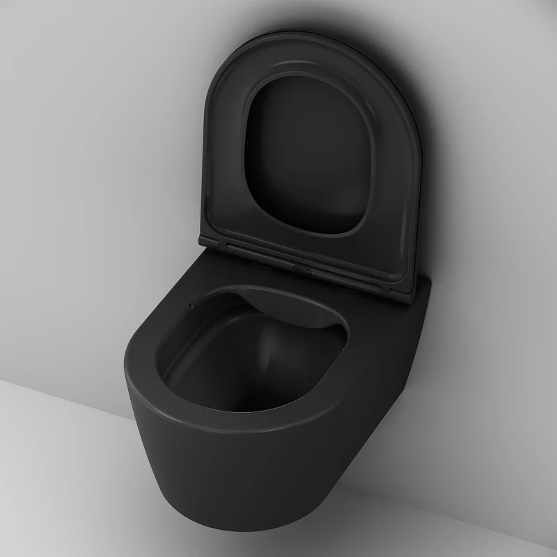 Унитаз AM.PM Func FlashClean C8F1700MBSC подвесной Черный матовый с сиденьем Микролифт фарфор подвесной