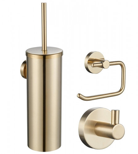 Набор аксессуаров для ванной Wonzon & Woghand WW-8100-G цвет Брашированное золото