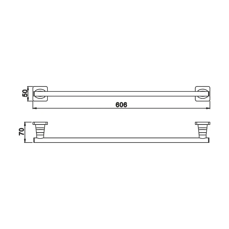 Полотенцедержатель Rose RG15H RG1517H цвет Черный