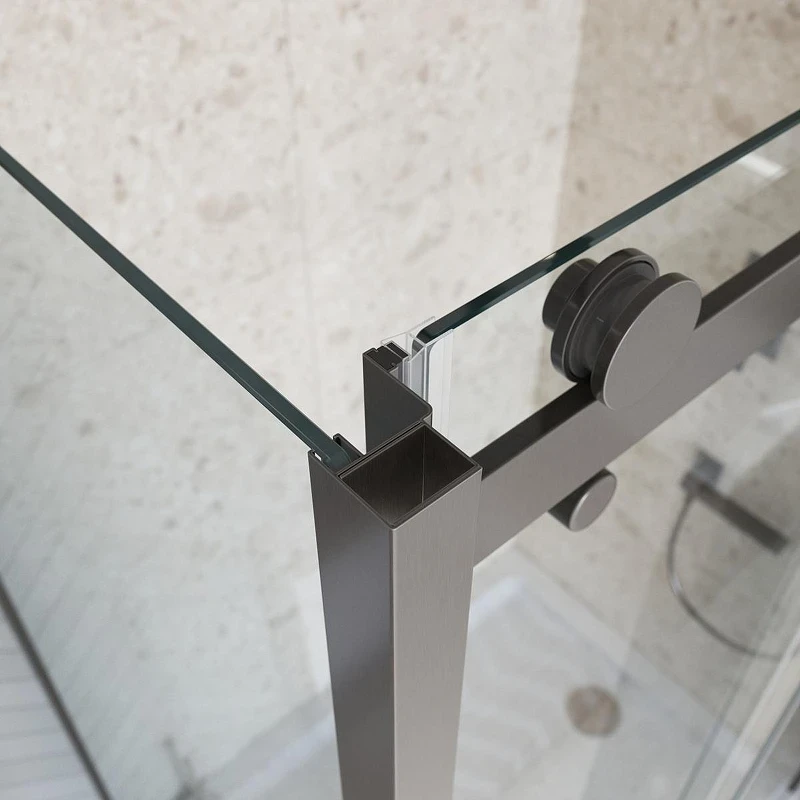 Душевой уголок BelBagno Marino 2 150x80 MARINO-2-AH-1-150/80-C-GM профиль Оружейная сталь стекло прозрачное