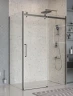 Душевой уголок BelBagno Marino 2 150x80 MARINO-2-AH-1-150/80-C-GM профиль Оружейная сталь стекло прозрачное