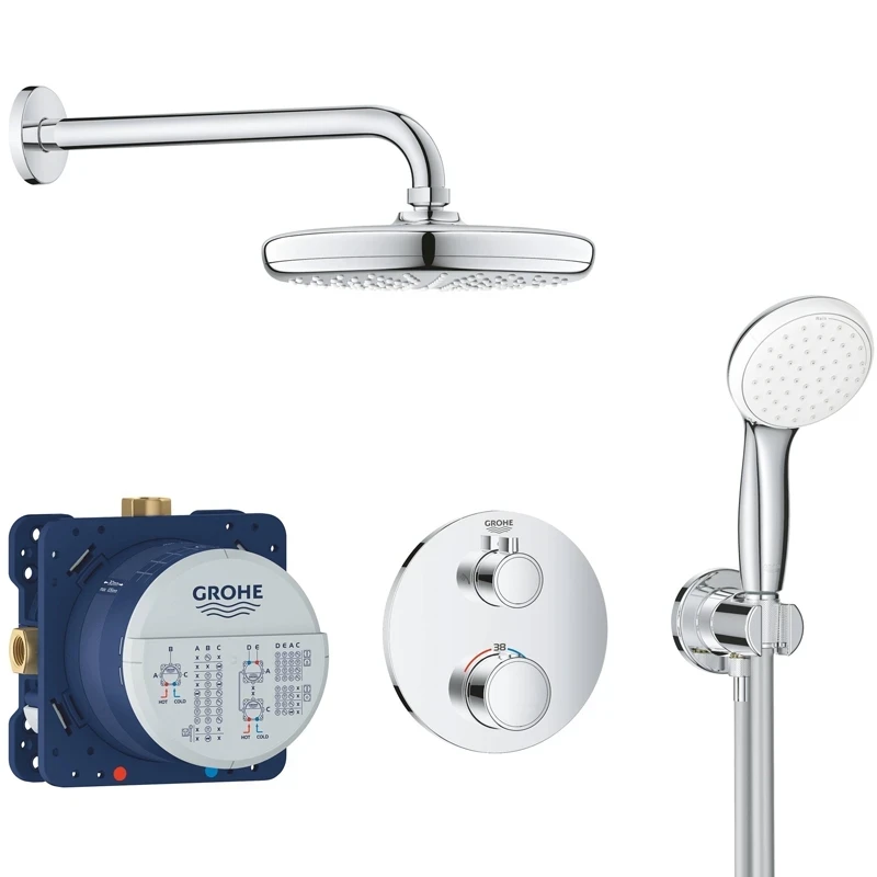 Душевая система Grohe Grohtherm 34727000 с термостатом Хром латунь встраиваемый